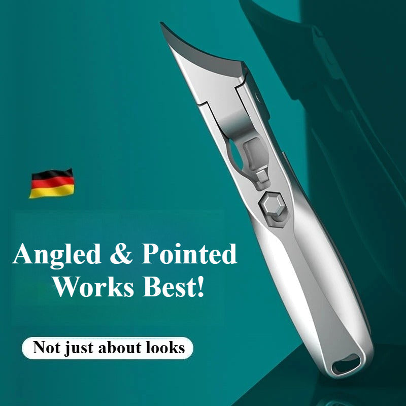 Precision Nail Clippers with Straight and Angled Cutting Edge