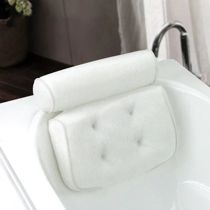 Premium Bath Pillow With Neck Support And Suction Cups