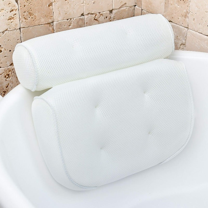 Premium Bath Pillow With Neck Support And Suction Cups