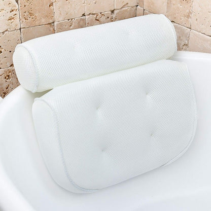 Premium Bath Pillow With Neck Support And Suction Cups