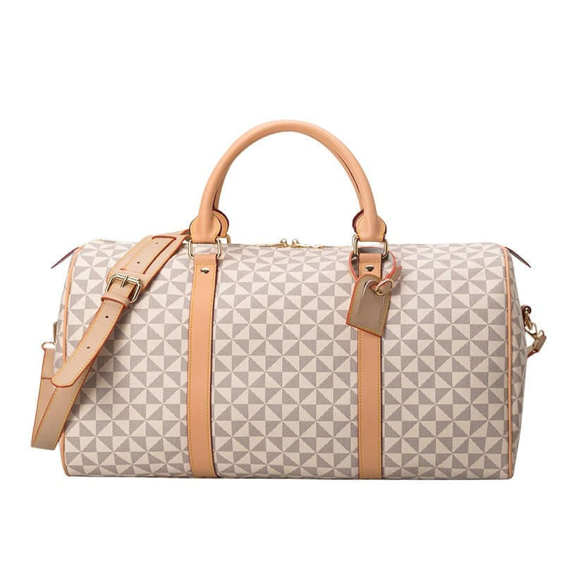 Premium Leather Travel Duffle Bag for Men Women