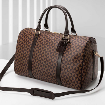 Premium Leather Travel Duffle Bag for Men Women