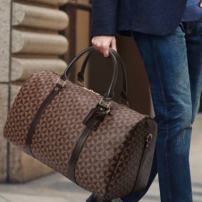 Premium Leather Travel Duffle Bag for Men Women