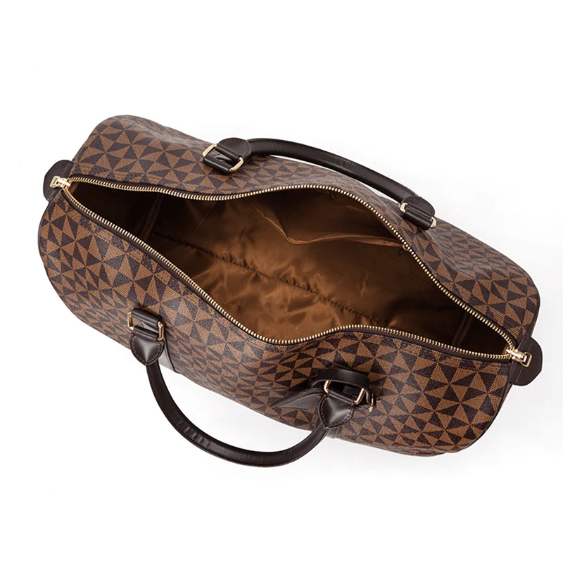 Premium Leather Travel Duffle Bag for Men Women