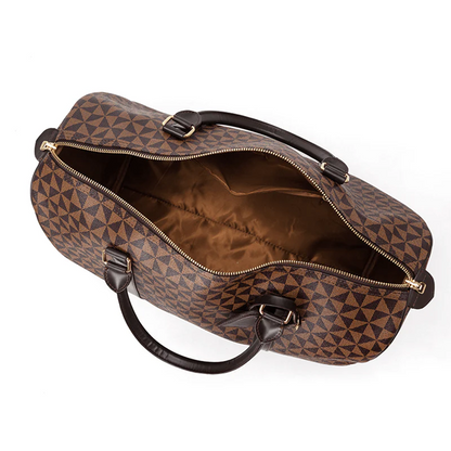 Premium Leather Travel Duffle Bag for Men Women