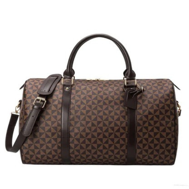 Premium Leather Travel Duffle Bag for Men Women