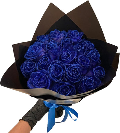 Preserved Glitter Rose in Gift Box for Romantic Gifts and Home Decor