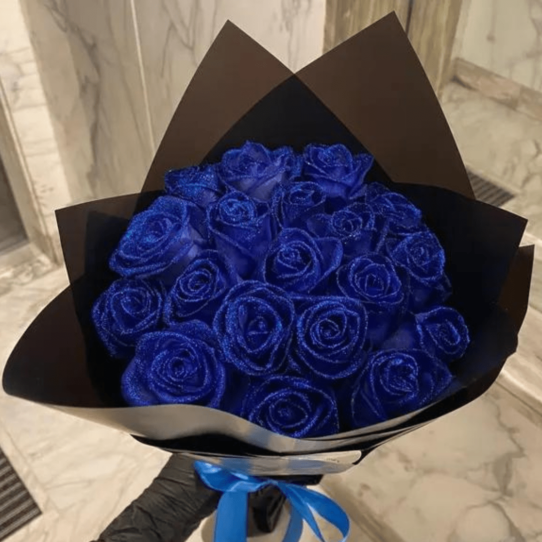 Preserved Glitter Rose in Gift Box for Romantic Gifts and Home Decor