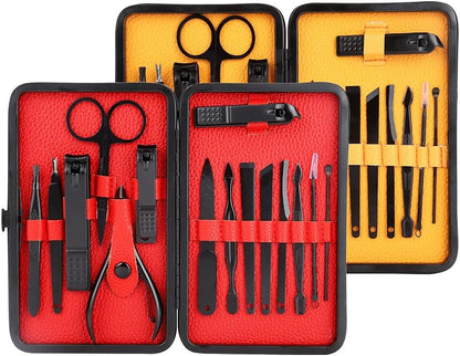 Professional 15 Piece Manicure and Pedicure Grooming Kit