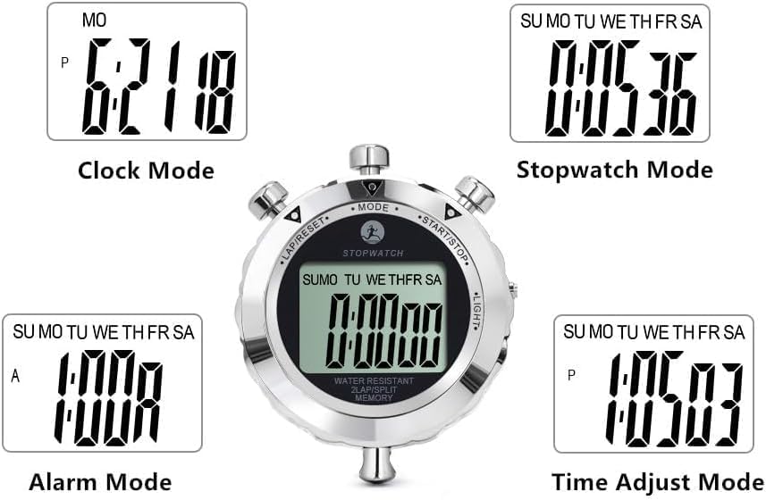 Professional Digital Stopwatch LCD Sports Timer with Strap