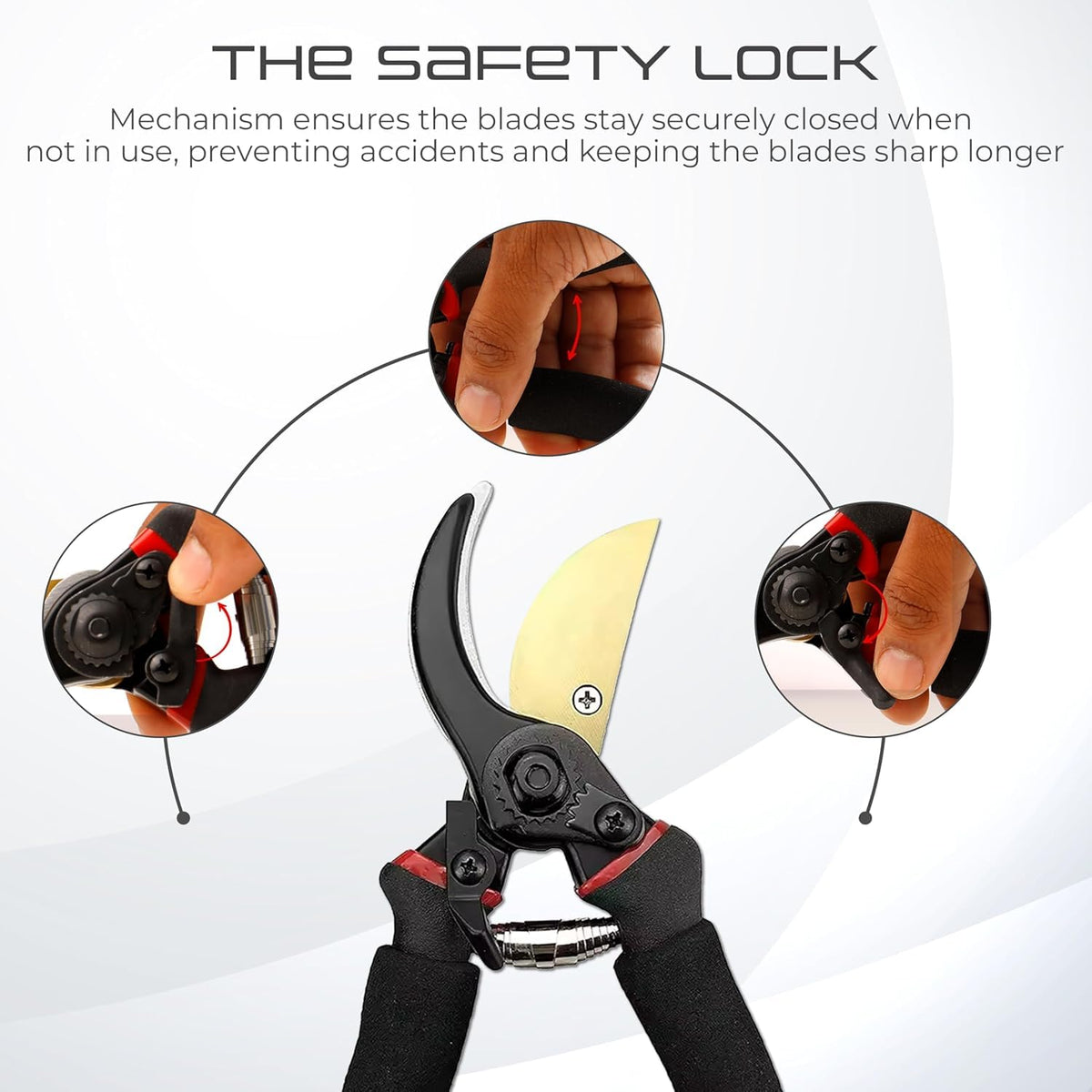 Professional Ratchet Garden Pruning Shears Ergonomic Hand Clippers