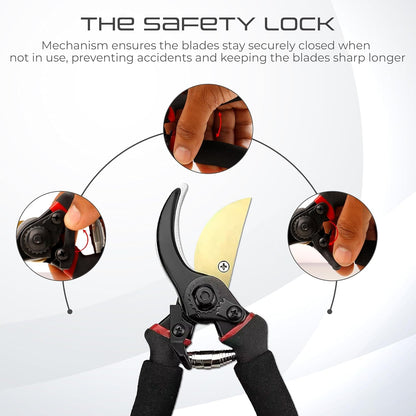 Professional Ratchet Garden Pruning Shears Ergonomic Hand Clippers