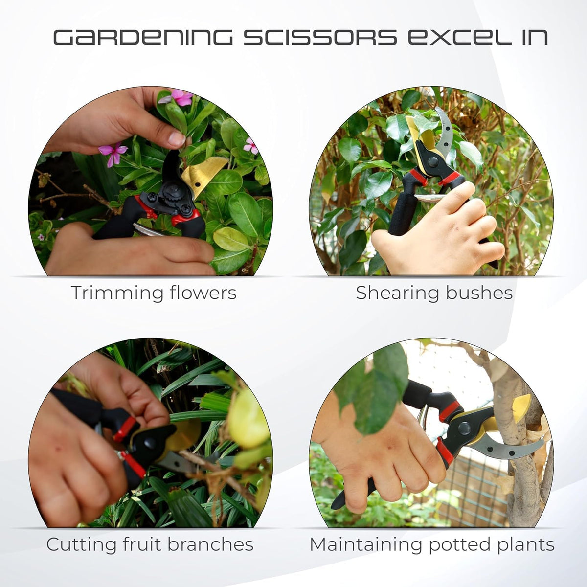 Professional Ratchet Garden Pruning Shears Ergonomic Hand Clippers