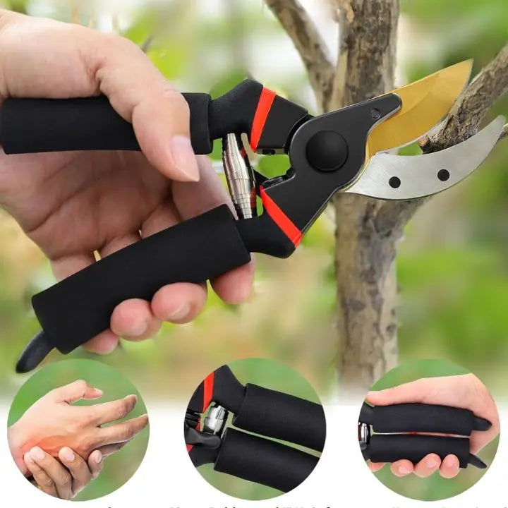 Professional Ratchet Garden Pruning Shears Ergonomic Hand Clippers
