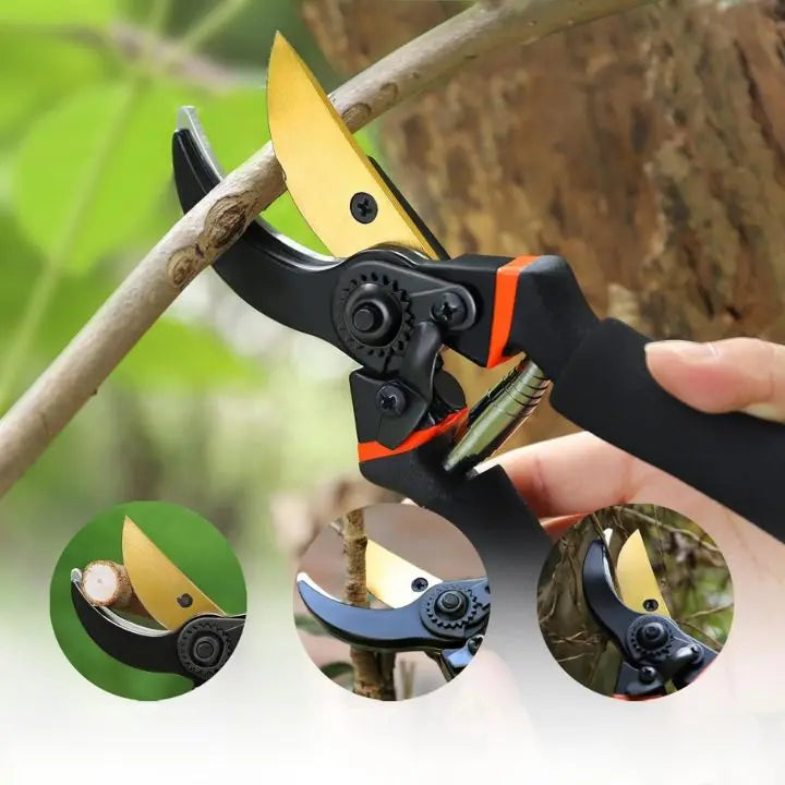 Professional Ratchet Garden Pruning Shears Ergonomic Hand Clippers