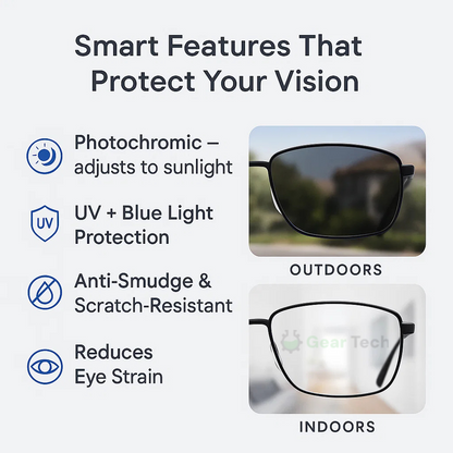 Progressive Multifocal Reading Glasses Blue Light Filter