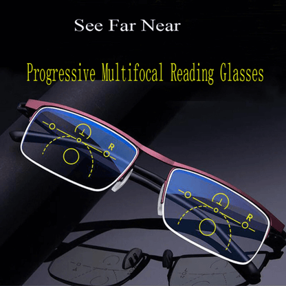 Progressive Multifocal Reading Glasses Blue Light Filter