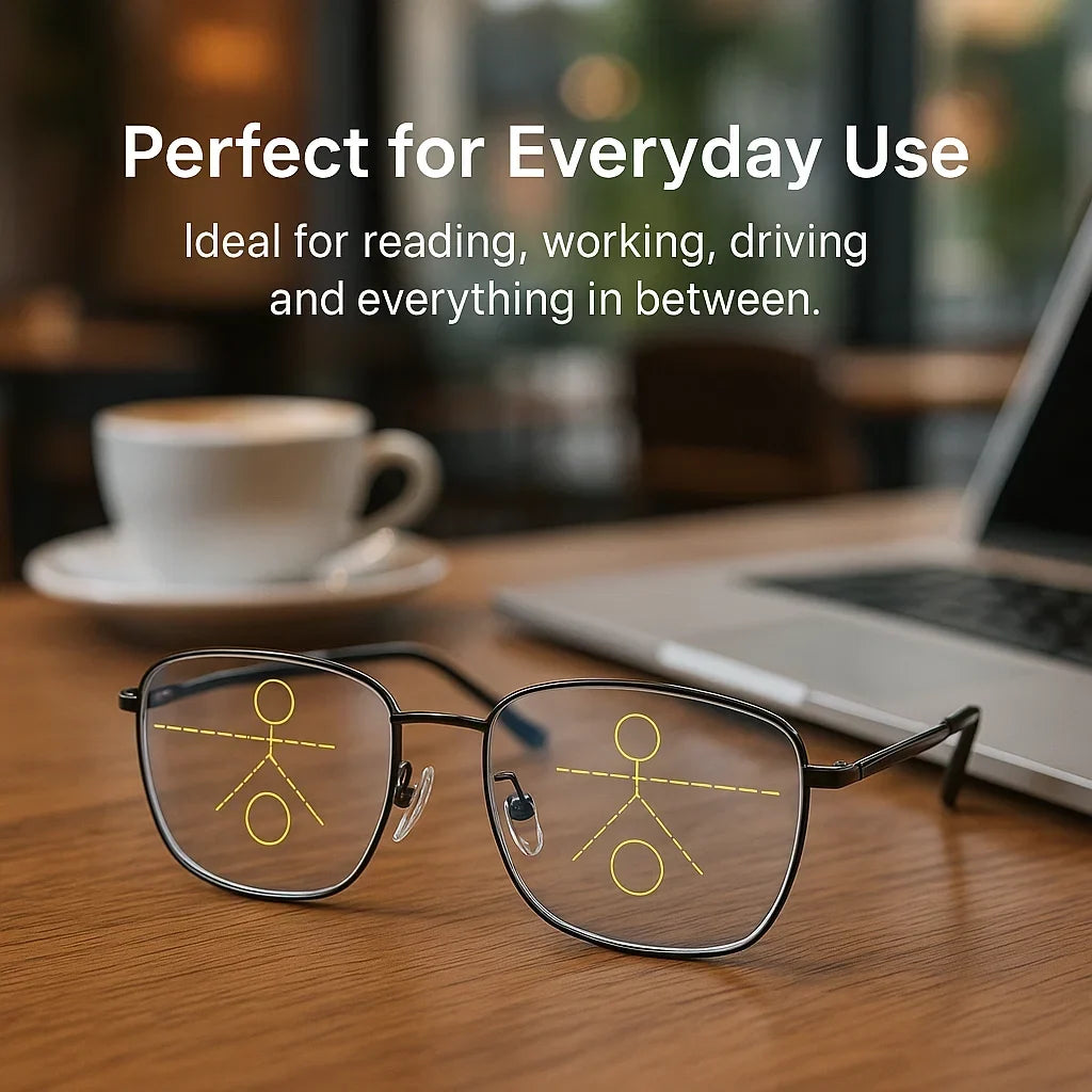 Progressive Multifocal Reading Glasses Blue Light Filter