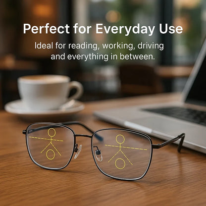 Progressive Multifocal Reading Glasses Blue Light Filter