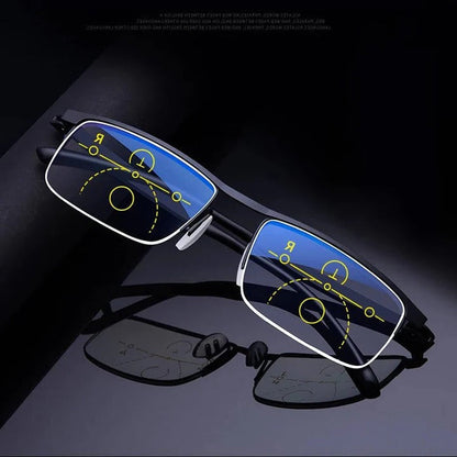 Progressive Multifocal Reading Glasses with Blue Light Protection