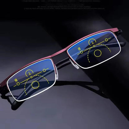 Progressive Multifocal Reading Glasses with Blue Light Protection