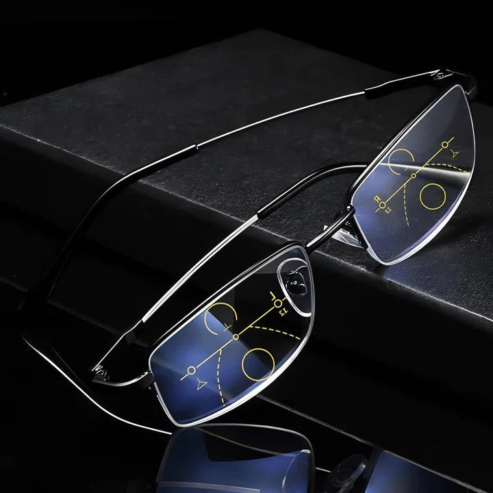 Progressive Multifocal Reading Glasses with Blue Light Protection