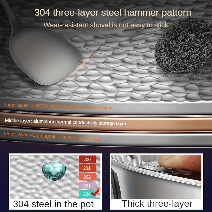 Pure Titanium Round Bottom Wok for Induction Cooking