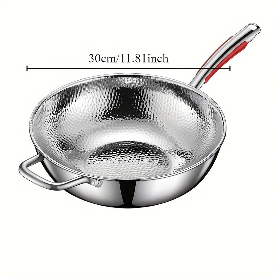 Pure Titanium Round Bottom Wok for Induction Cooking