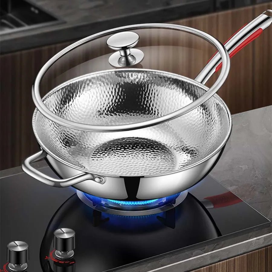 Pure Titanium Round Bottom Wok for Induction Cooking