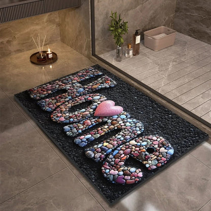 Quick Dry Diatomaceous Earth Bath Mat with Non Slip Backing