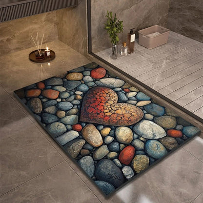 Quick Dry Diatomaceous Earth Bath Mat with Non Slip Backing