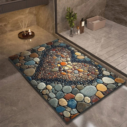 Quick Dry Diatomaceous Earth Bath Mat with Non Slip Backing