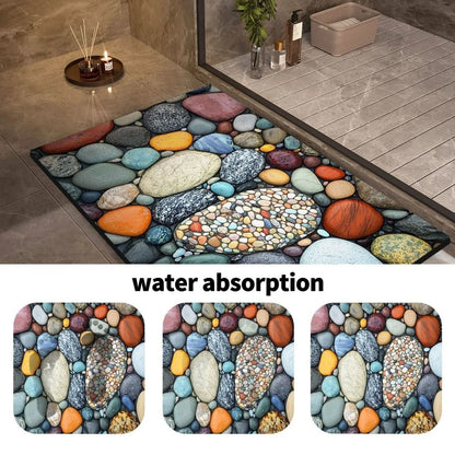 Quick Dry Diatomaceous Earth Bath Mat with Non Slip Backing