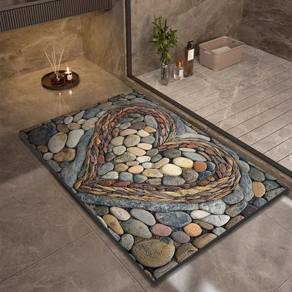 Quick Dry Diatomaceous Earth Bath Mat with Non Slip Backing