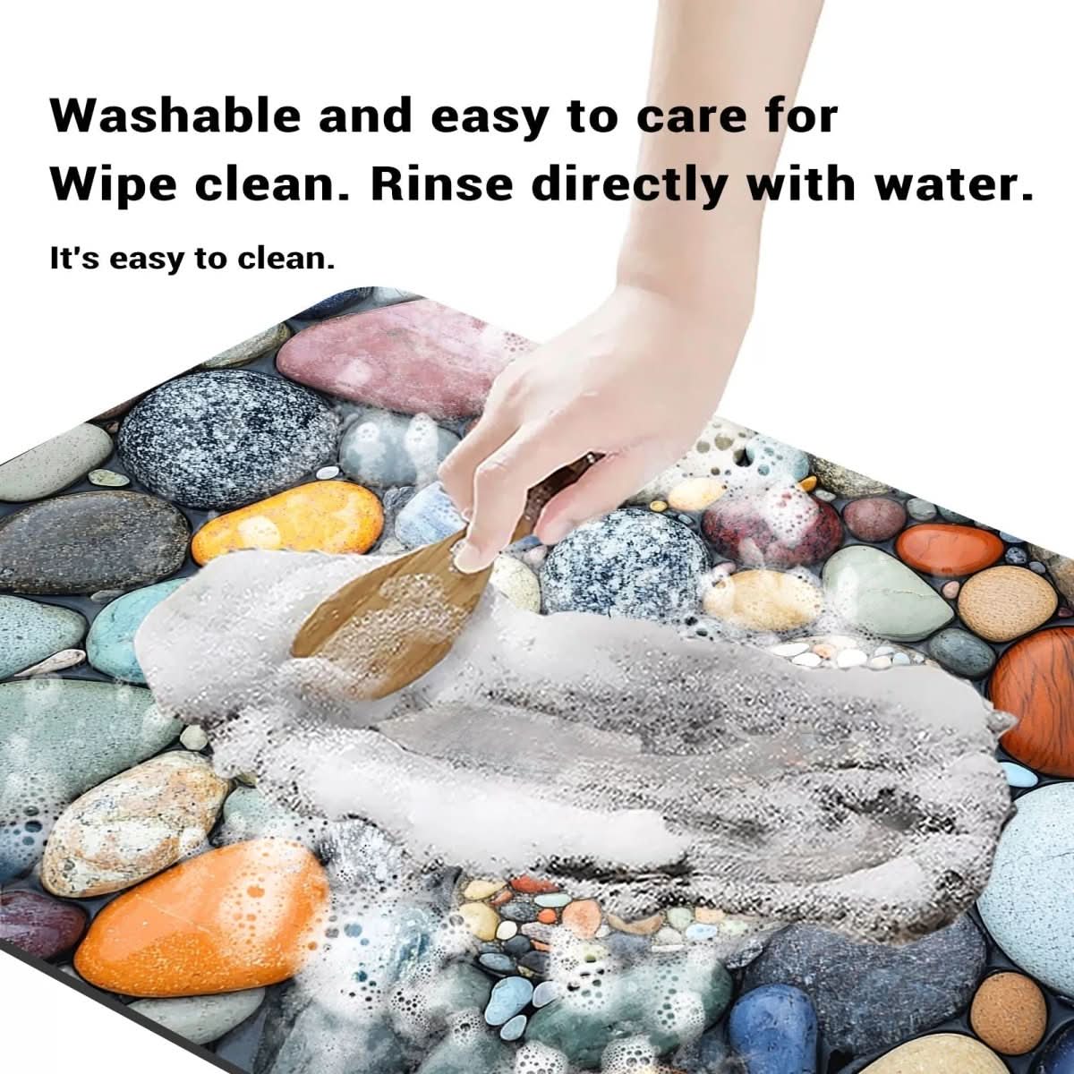 Quick Dry Diatomaceous Earth Bath Mat with Non Slip Backing