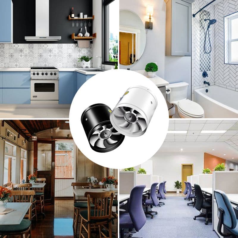 Quiet Powerful Exhaust Fan for Kitchen Bathroom Office