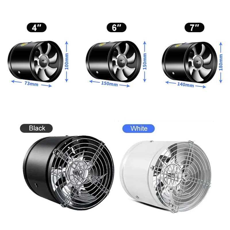 Quiet Powerful Exhaust Fan for Kitchen Bathroom Office