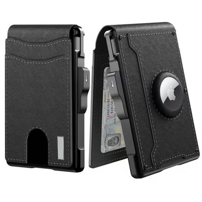 RFID Blocking Pop Up Wallet with Aluminum Card Holder and Money Clip