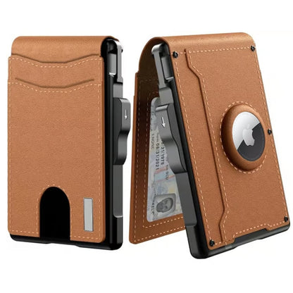 RFID Blocking Pop Up Wallet with Aluminum Card Holder and Money Clip