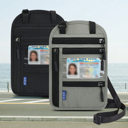 RFID Blocking Travel Neck Wallet Passport Holder