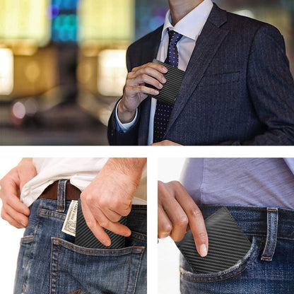 RFID Leather Men's Wallet Slim Compact Card Holder