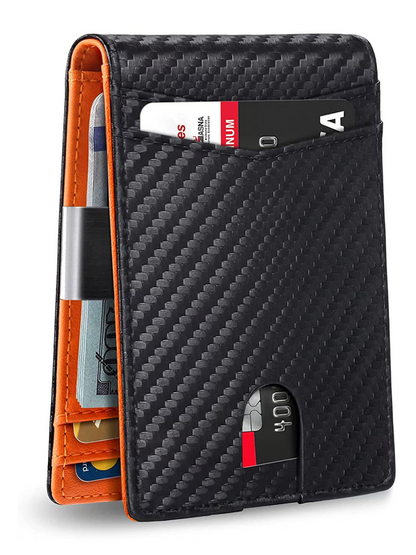 RFID Leather Men's Wallet Slim Compact Card Holder