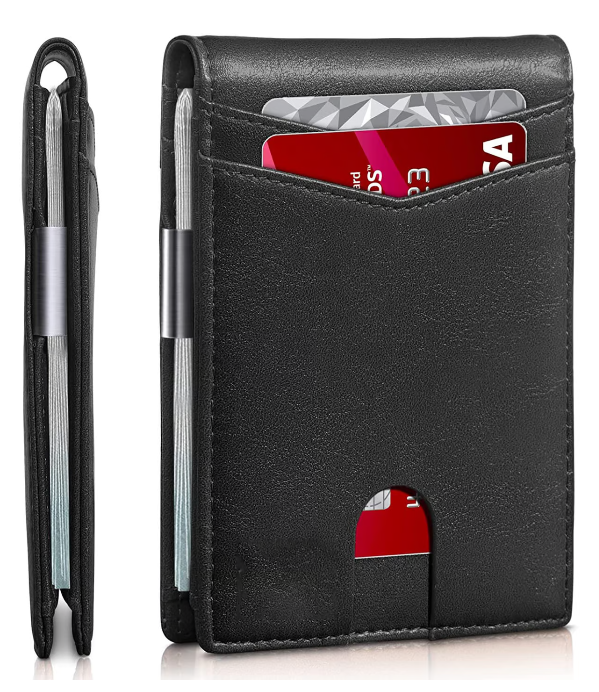 RFID Leather Men's Wallet Slim Compact Card Holder