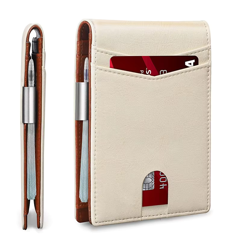 RFID Leather Men's Wallet Slim Compact Card Holder