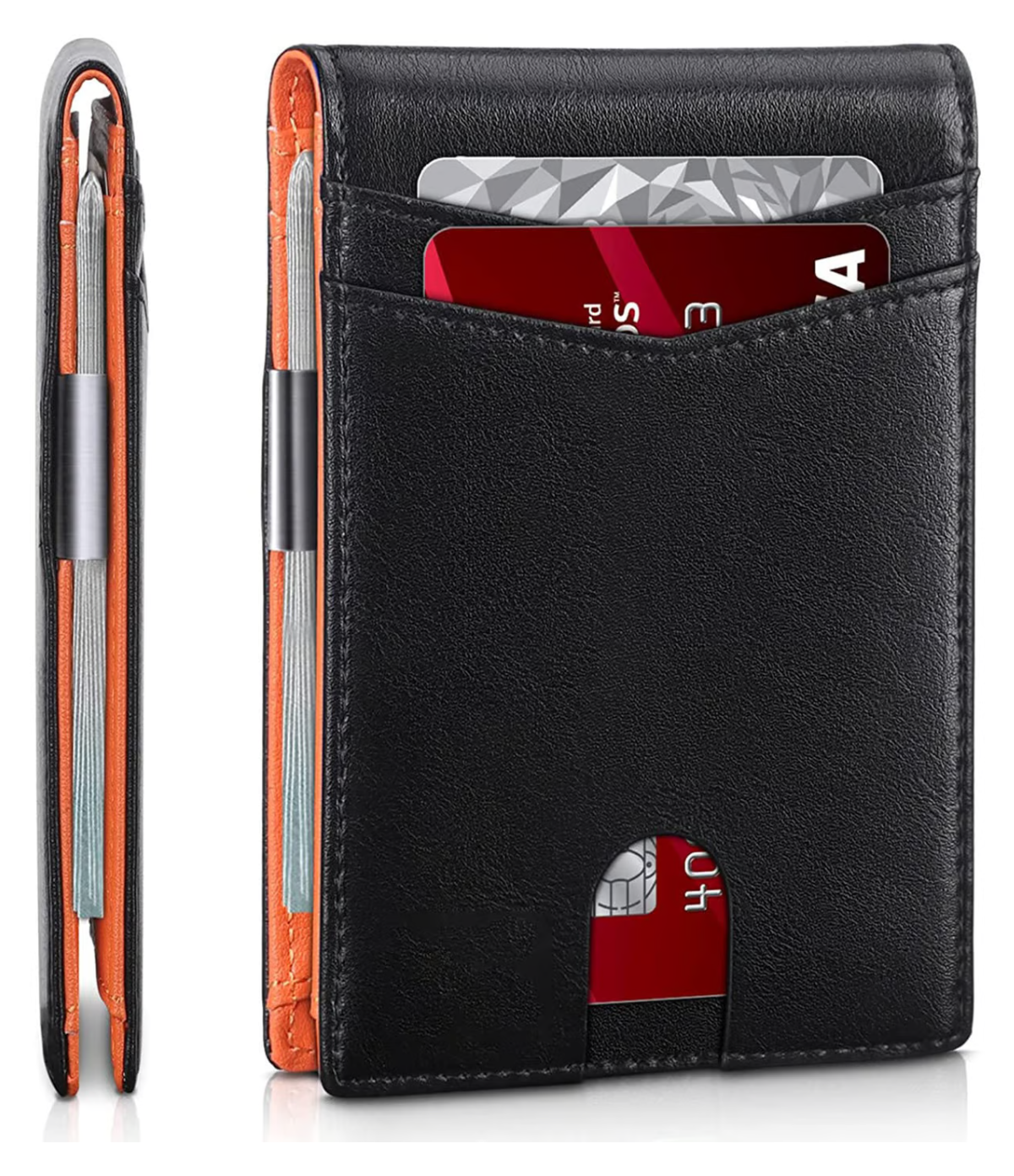 RFID Leather Men's Wallet Slim Compact Card Holder