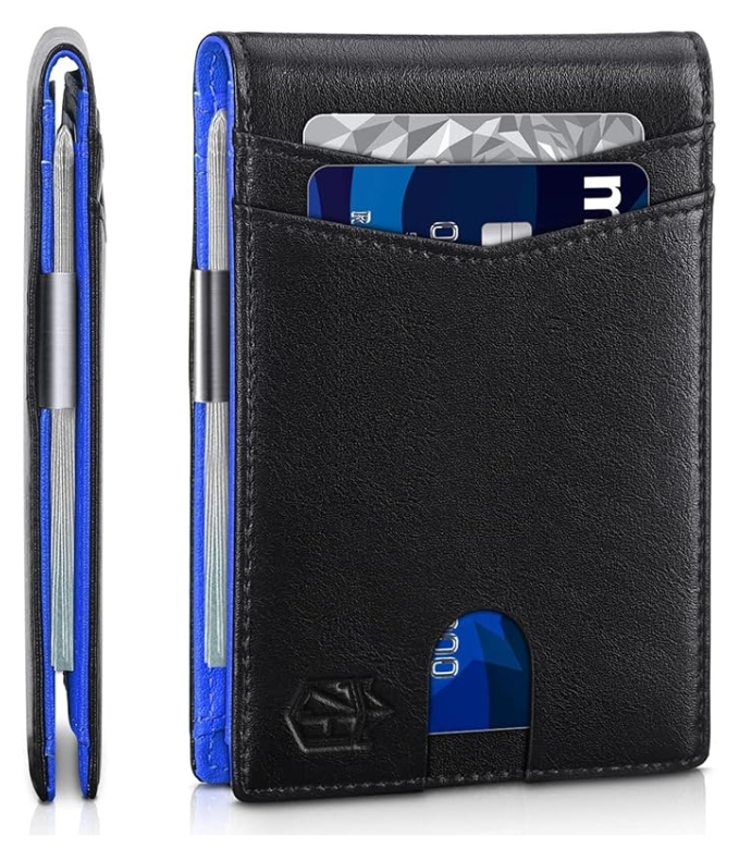RFID Leather Men's Wallet Slim Compact Card Holder