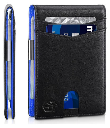 RFID Leather Men's Wallet Slim Compact Card Holder