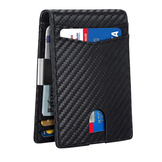 RFID Leather Men's Wallet Slim Compact Card Holder