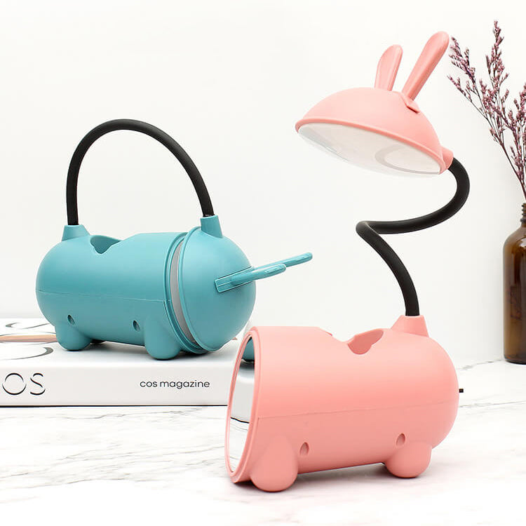 Rabbit LED Touch Desk Lamp with USB Pen Holder