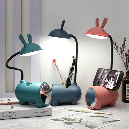 Rabbit LED Touch Desk Lamp with USB Pen Holder